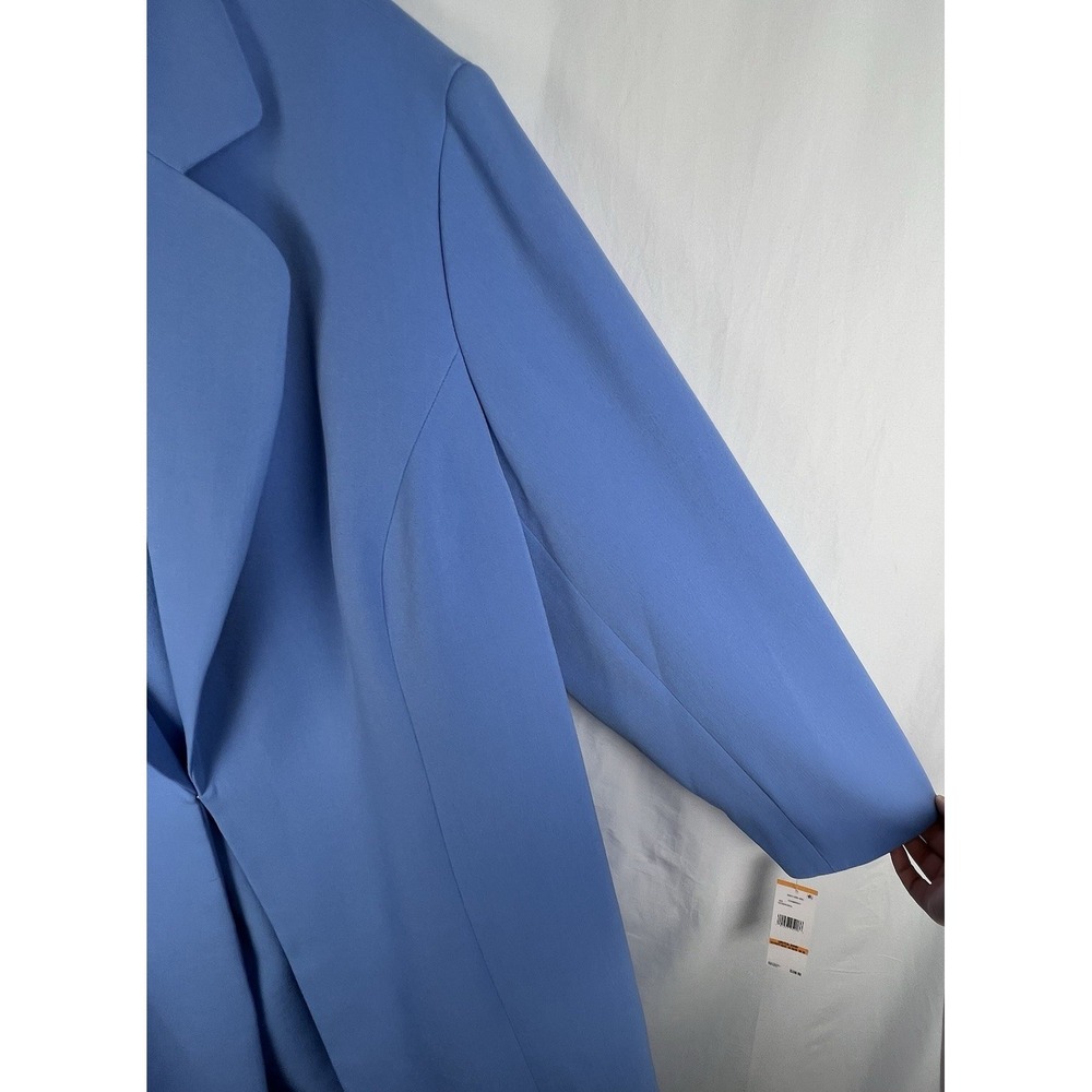 Le Suit Woman 24W Blue Chambray Crepe Dress‎ Suit Long Jacket Career Wedding NWT - Picture 11 of 16